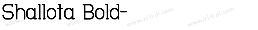 Shallota Bold字体转换